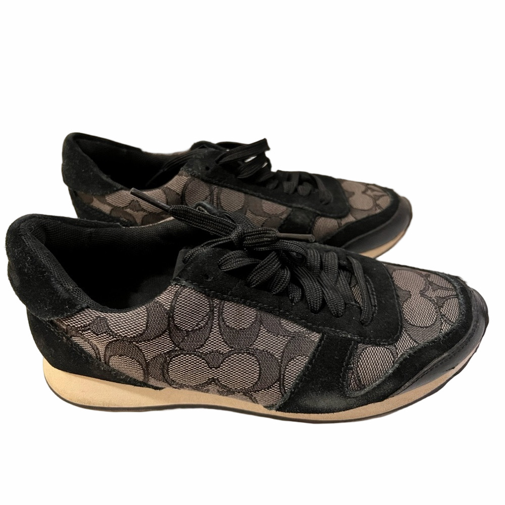 Coach Mason Womens Black Shoes Sneakers Walking Tennis Casual 6.5B